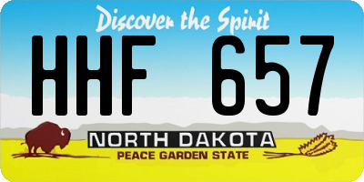 ND license plate HHF657