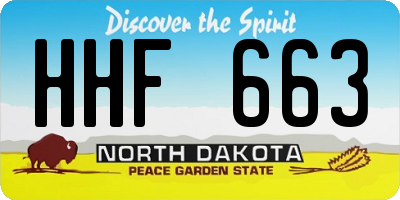 ND license plate HHF663