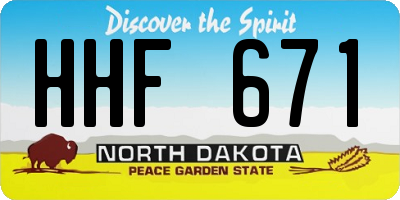 ND license plate HHF671