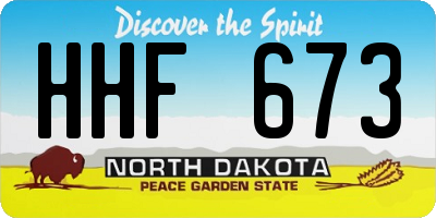 ND license plate HHF673