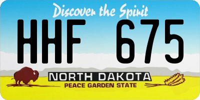 ND license plate HHF675