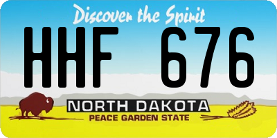 ND license plate HHF676