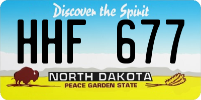 ND license plate HHF677