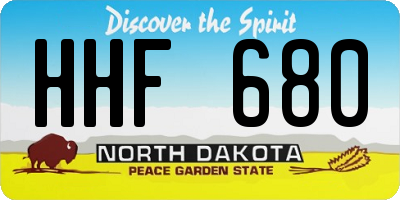 ND license plate HHF680
