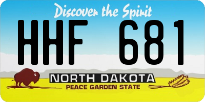 ND license plate HHF681
