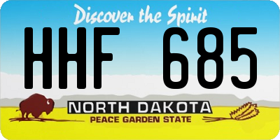 ND license plate HHF685