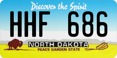 ND license plate HHF686