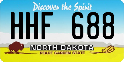 ND license plate HHF688