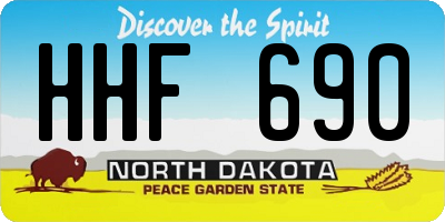ND license plate HHF690