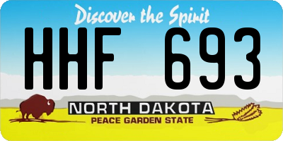 ND license plate HHF693