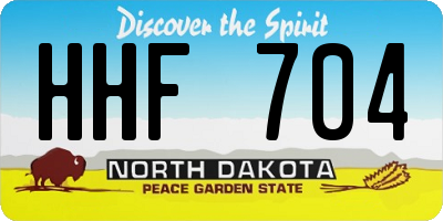 ND license plate HHF704
