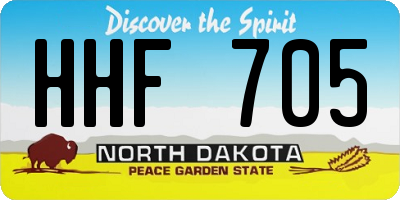 ND license plate HHF705