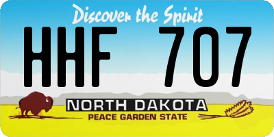 ND license plate HHF707