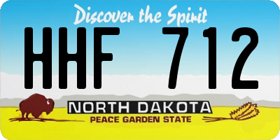 ND license plate HHF712
