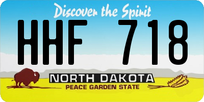 ND license plate HHF718