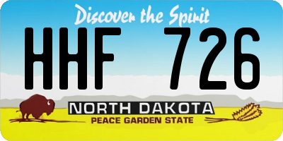 ND license plate HHF726