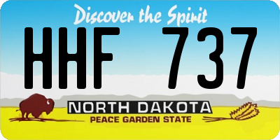 ND license plate HHF737
