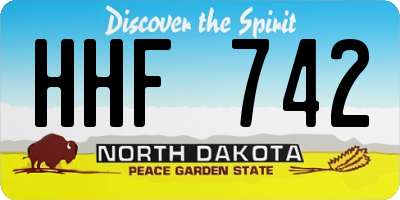 ND license plate HHF742