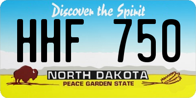 ND license plate HHF750