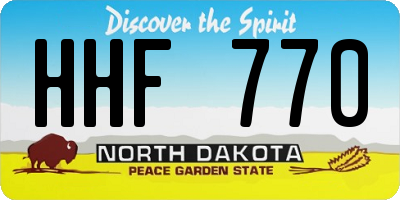 ND license plate HHF770