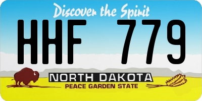 ND license plate HHF779