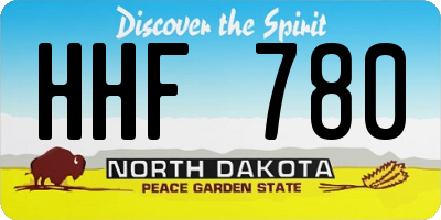 ND license plate HHF780