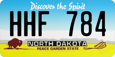 ND license plate HHF784