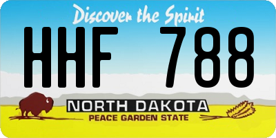 ND license plate HHF788