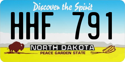 ND license plate HHF791