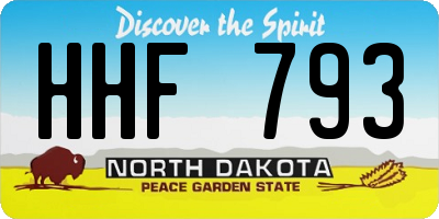 ND license plate HHF793