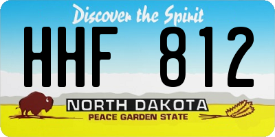 ND license plate HHF812
