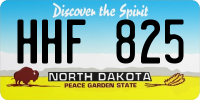 ND license plate HHF825