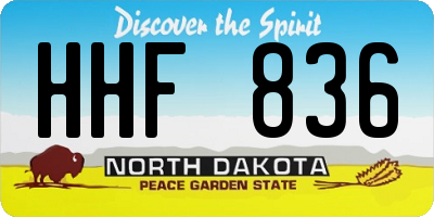 ND license plate HHF836