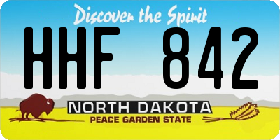 ND license plate HHF842