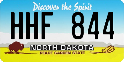 ND license plate HHF844