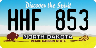 ND license plate HHF853