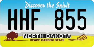 ND license plate HHF855