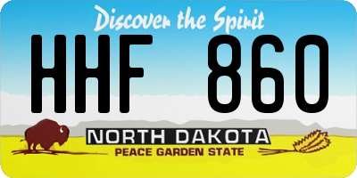 ND license plate HHF860