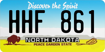 ND license plate HHF861