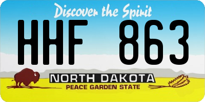 ND license plate HHF863