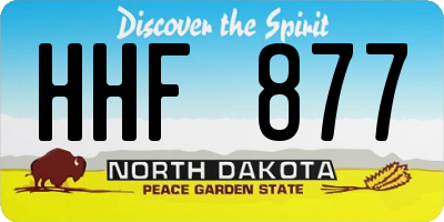 ND license plate HHF877