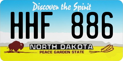 ND license plate HHF886