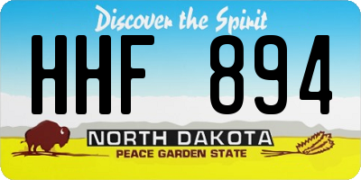 ND license plate HHF894