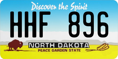 ND license plate HHF896