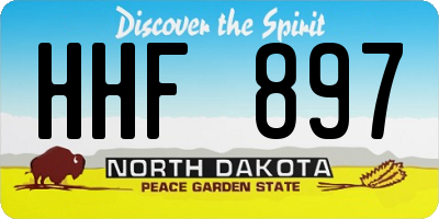 ND license plate HHF897
