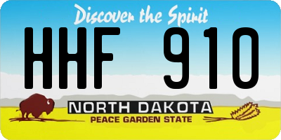 ND license plate HHF910