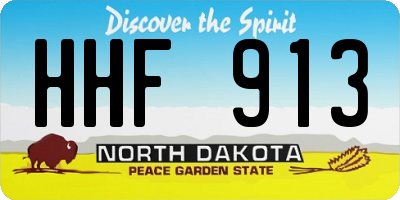 ND license plate HHF913