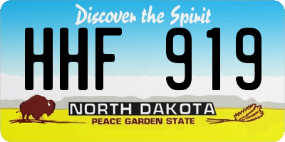 ND license plate HHF919