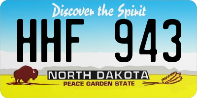 ND license plate HHF943