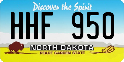 ND license plate HHF950
